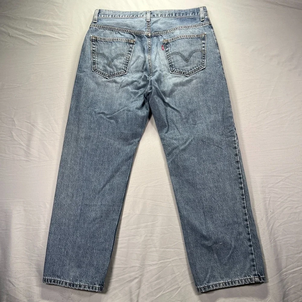 Levis 559 Jeans Men 36x32 (Fits 36x30) Relaxed Straight Leg Denim Dark Wash Pant